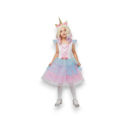 Picture of PRINCESS UNICORN COSTUME WITH HEADBAND 7-8 YEARS